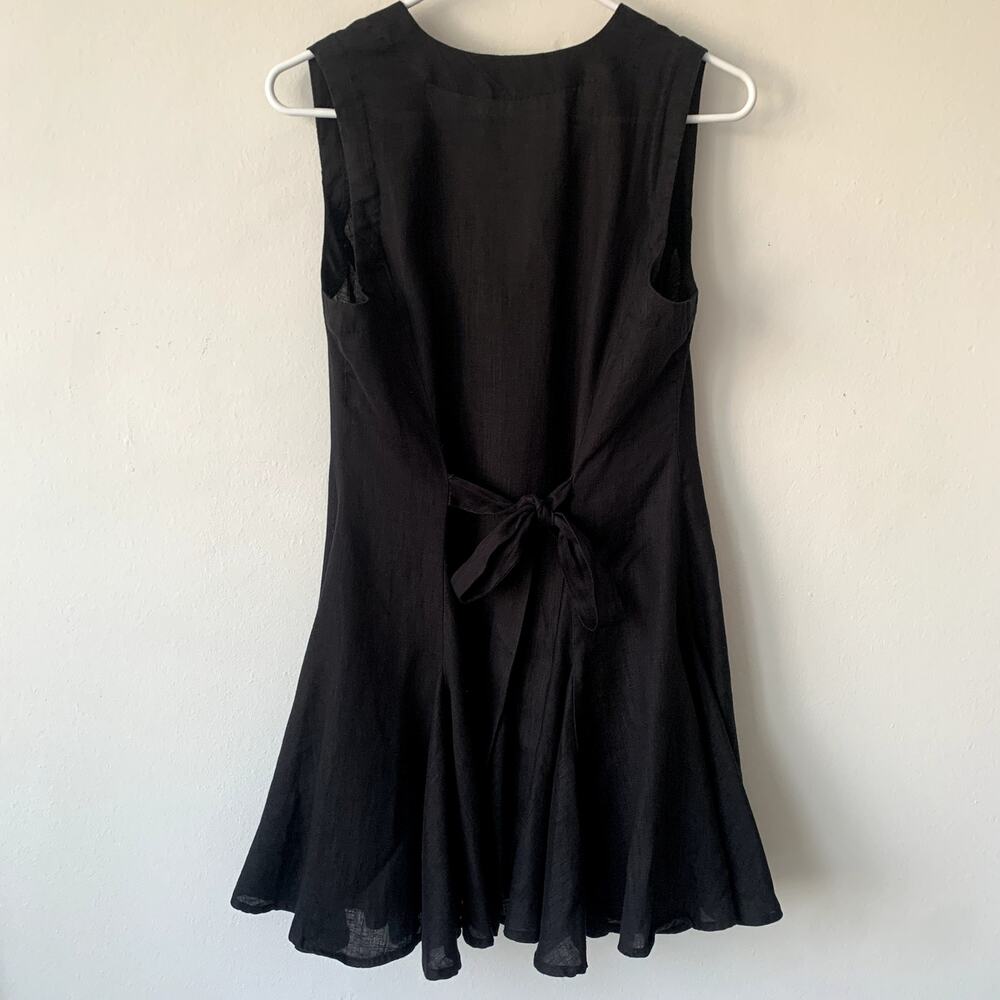 Doen Black Sleeveless Button-Front Mini Dress - Picture 10 of 14